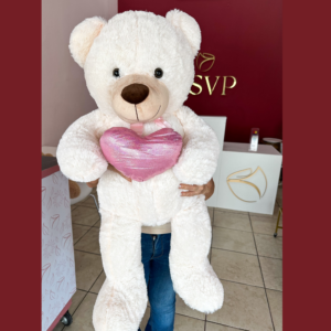 Big pink heart teddy